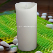 3-PC white LED pillar candles with remote controller